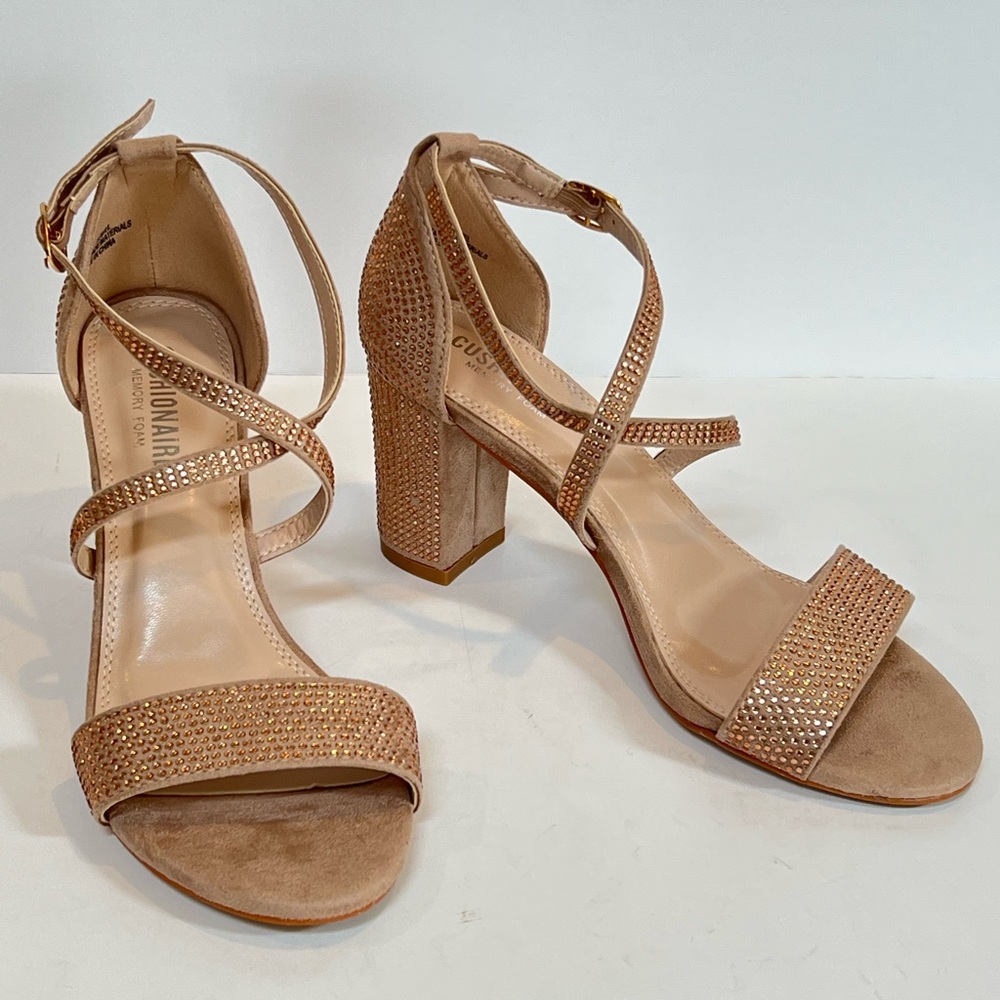 🆕 Jewel Rhinestone Dress Heel - size 8 - Picture 3 of 7